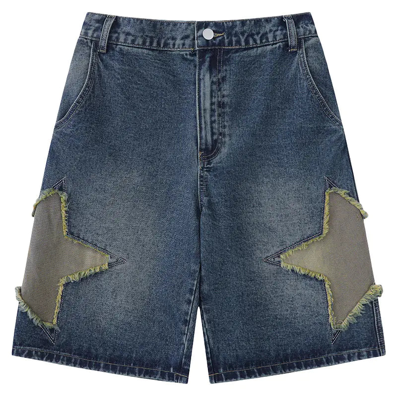 Vintage Star Patch Jeans for Men