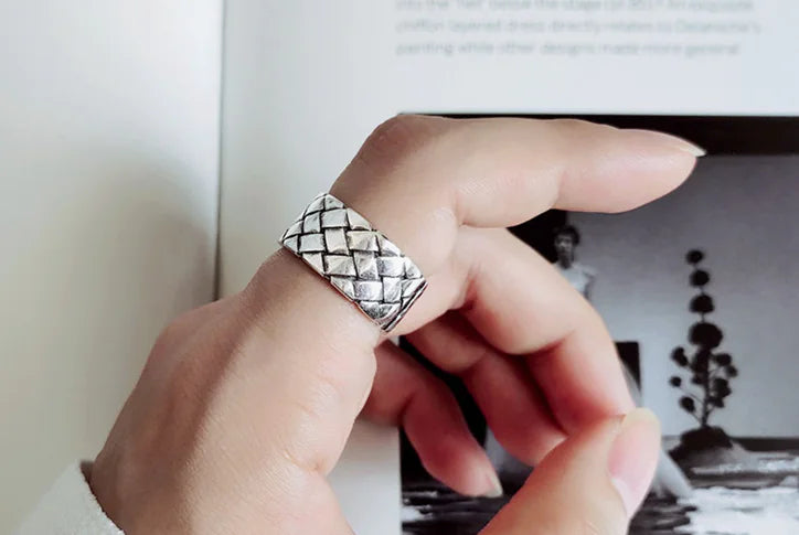 Vintage Woven Cross Ring