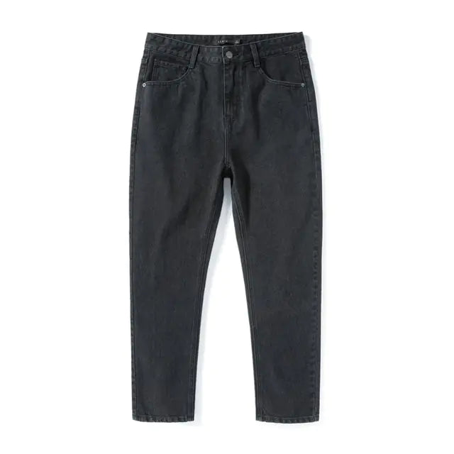 Men's Loose Cotton Denim Jeans for Autumn