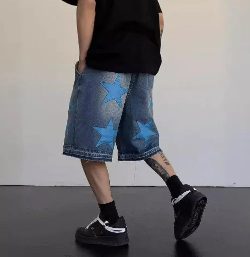 Vintage Star Patch Jeans for Men