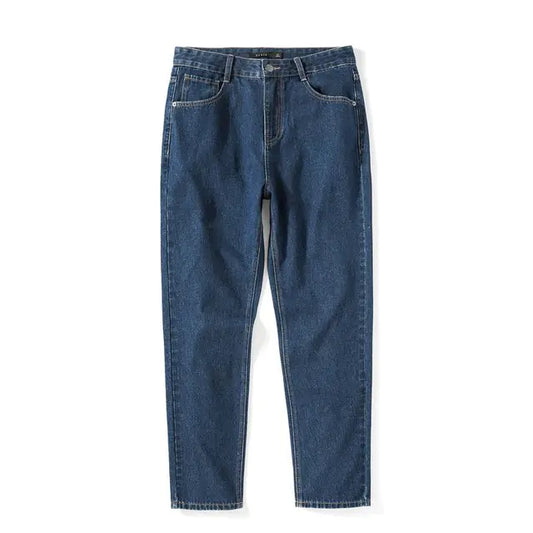 Men's Loose Cotton Denim Jeans for Autumn